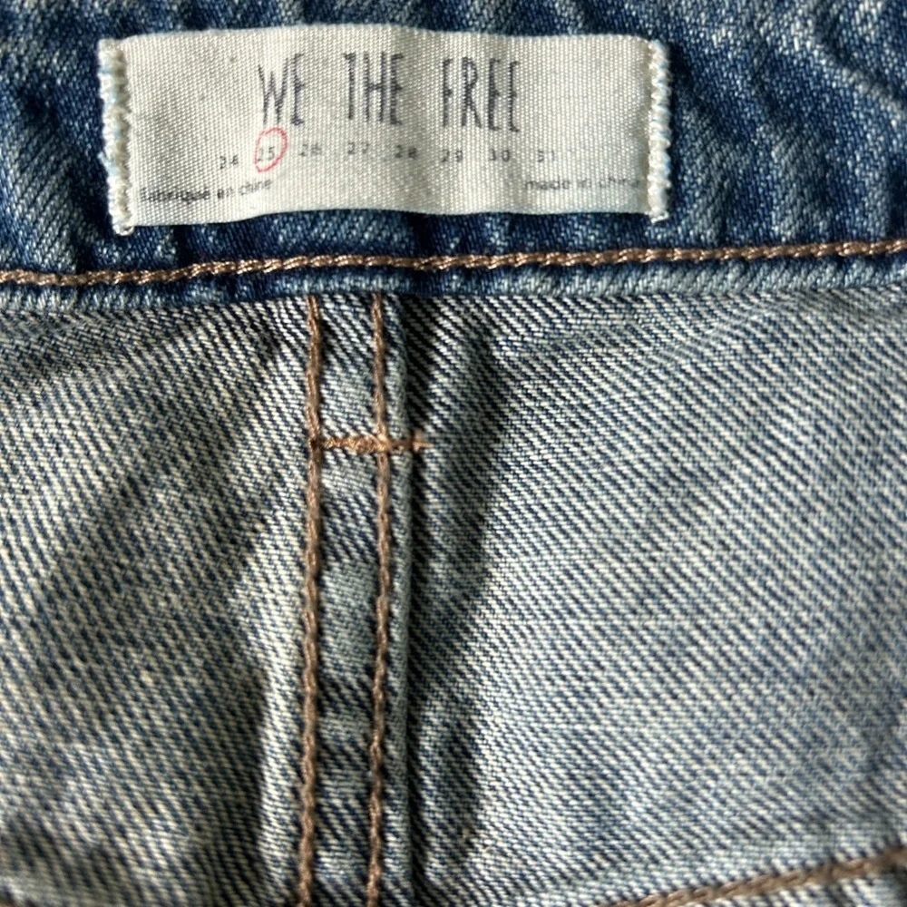 NWT We the Blue Free Denim Zip it up mini short Skirt-size 25 - Picture 8 of 8